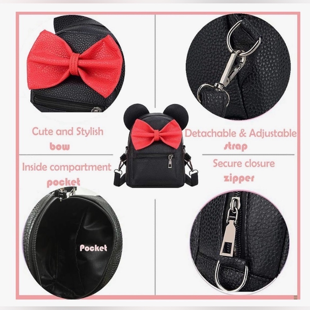 Sunwel Fashion | mini convertible backpack/crossbody Minnie Mouse bag - Picture 16 of 16